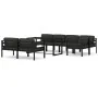 Set muebles de jardín 8 pzas y cojines aluminio gris antracita von , Gartensets - Ref: Foro24-3115928, Preis: 1,00 €, Rabatt: %