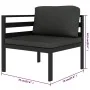 Set muebles de jardín 8 pzas y cojines aluminio gris antracita von , Gartensets - Ref: Foro24-3115928, Preis: 1,00 €, Rabatt: %