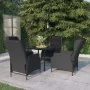 Juego de comedor de jardín 5 piezas gris oscuro | Tu tienda online para hogar, jardín y más Foro24.es