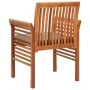 Sillas de jardín con cojines 4 unidades madera maciza de acacia de , Sillas de jardín - Ref: Foro24-3120452, Precio: 423,31 €...