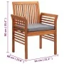 Sillas de jardín con cojines 4 unidades madera maciza de acacia de , Sillas de jardín - Ref: Foro24-3120452, Precio: 423,31 €...