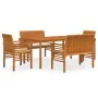 Set comedor de jardín 5 pzas y cojines madera maciza de acacia von , Gartensets - Ref: Foro24-3120459, Preis: 705,95 €, Rabat...
