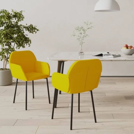 Sillas de comedor 2 unidades terciopelo amarillo by , dining chairs - Ref: Foro24-344708, Price: 118,56 €, Discount: %