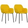 Sillas de comedor 2 unidades terciopelo amarillo by , dining chairs - Ref: Foro24-344708, Price: 118,56 €, Discount: %