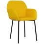 Sillas de comedor 2 unidades terciopelo amarillo by , dining chairs - Ref: Foro24-344708, Price: 118,56 €, Discount: %