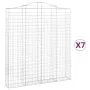 Cestas de gaviones 7 uds forma de arco hierro 200x30x220/240 cm by , Pots and planters - Ref: Foro24-3145561, Price: 905,07 €...