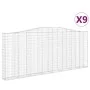 Cestas de gaviones 9 uds forma de arco hierro 400x30x160/180 cm by , Pots and planters - Ref: Foro24-3145872, Price: 1,00 €, ...