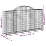 Cestas gaviones 50 uds forma de arco hierro 200x30x100/120 cm de , Maceteros y jardineras - Ref: Foro24-3146129, Precio: 3,00...