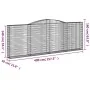 Cestas de gaviones 15 uds forma de arco hierro 400x30x140/160cm by , Pots and planters - Ref: Foro24-3146901, Price: 2,00 €, ...