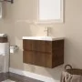 Mueble de baño con lavabo madera contrachapada marrón roble by , bathroom vanities - Ref: Foro24-3152869, Price: 159,89 €, Di...