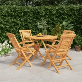 Juego de comedor para jardín 5 piezas madera maciza de teca von , Gartensets - Ref: Foro24-3155026, Preis: 437,29 €, Rabatt: %