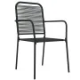 Juego de comedor jardín 7 pzas acero y cuerda de algodón negro von , Gartensets - Ref: Foro24-3156541, Preis: 446,54 €, Rabat...