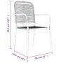Juego de comedor jardín 7 pzas acero y cuerda de algodón negro von , Gartensets - Ref: Foro24-3156541, Preis: 446,54 €, Rabat...