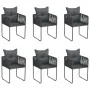Juego de comedor para jardín 7 piezas negro de , Conjuntos de jardín - Ref: Foro24-3156501, Precio: 550,88 €, Descuento: %