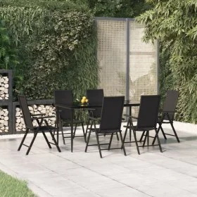Juego de comedor de jardín 7 piezas ratán sintético negro von , Gartensets - Ref: Foro24-3156517, Preis: 532,18 €, Rabatt: %