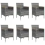 Juego de comedor de jardín 7 piezas con cojines gris y negro von , Gartensets - Ref: Foro24-3156645, Preis: 506,82 €, Rabatt: %