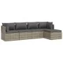 Set de muebles de jardín 5 pzas y cojines ratán sintético gris von , Gartensets - Ref: Foro24-3157319, Preis: 451,35 €, Rabat...