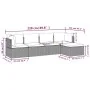Set de muebles de jardín 5 pzas y cojines ratán sintético gris von , Gartensets - Ref: Foro24-3157319, Preis: 451,35 €, Rabat...