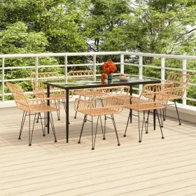 Juego de comedor de jardín 7 piezas ratán sintético by , Garden sets - Ref: Foro24-3157849, Price: 577,69 €, Discount: %
