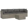 Set de muebles de jardín 5 pzas y cojines ratán sintético gris de , Conjuntos de jardín - Ref: Foro24-3157367, Precio: 451,35...