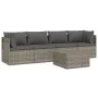 Set de muebles de jardín 5 pzas y cojines ratán sintético gris de , Conjuntos de jardín - Ref: Foro24-3157367, Precio: 451,35...