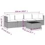 Set de muebles de jardín 5 pzas y cojines ratán sintético gris de , Conjuntos de jardín - Ref: Foro24-3157367, Precio: 451,35...