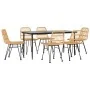 Juego de comedor de jardín 7 piezas ratán sintético de , Conjuntos de jardín - Ref: Foro24-3157877, Precio: 580,13 €, Descuen...