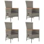 Set comedor de jardín 5 piezas con cojines ratán sintético gris von , Gartensets - Ref: Foro24-3157547, Preis: 588,46 €, Raba...