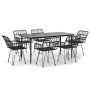 Juego de comedor de jardín 7 piezas ratán sintético negro von , Gartensets - Ref: Foro24-3157856, Preis: 566,07 €, Rabatt: %