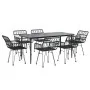 Juego de comedor de jardín 7 piezas ratán sintético negro von , Gartensets - Ref: Foro24-3157856, Preis: 566,07 €, Rabatt: %