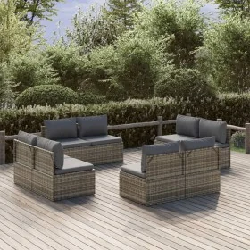 Sofás centrales de jardín 8 uds ratán PE gris 57x57x56 cm von , Gartensets - Ref: Foro24-3157505, Preis: 722,70 €, Rabatt: %