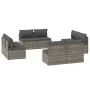Sofás centrales de jardín 8 uds ratán PE gris 57x57x56 cm de , Conjuntos de jardín - Ref: Foro24-3157505, Precio: 727,22 €, D...