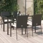 Set de muebles jardín 5 pzas con cojines ratán sintético negro von , Gartensets - Ref: Foro24-3185133, Preis: 393,23 €, Rabat...