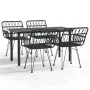 Juego de comedor de jardín 5 piezas ratán sintético negro by , Garden sets - Ref: Foro24-3157868, Price: 376,87 €, Discount: %