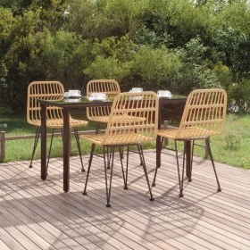 Juego de comedor de jardín 5 piezas ratán sintético von , Gartensets - Ref: Foro24-3157889, Preis: 420,21 €, Rabatt: %