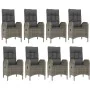 Set comedor jardín 9 pzas y cojines ratán sintético negro gris by , Garden sets - Ref: Foro24-3185184, Price: 1,00 €, Discoun...