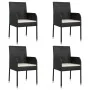 Set de muebles jardín 5 pzas con cojines ratán sintético negro von , Gartensets - Ref: Foro24-3185144, Preis: 345,41 €, Rabat...