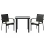 Set comedor de jardín 3 pzas con cojines ratán sintético negro von , Gartensets - Ref: Foro24-3185131, Preis: 199,98 €, Rabat...