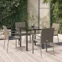 Set comedor jardín 5 pzas y cojines ratán sintético negro gris by , Garden sets - Ref: Foro24-3185138, Price: 318,82 €, Disco...