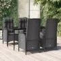 Set de muebles jardín 5 pzas con cojines ratán sintético negro by , Garden sets - Ref: Foro24-3185171, Price: 700,00 €, Disco...