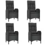 Set de muebles jardín 5 pzas con cojines ratán sintético negro by , Garden sets - Ref: Foro24-3185171, Price: 700,00 €, Disco...