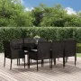 Set de comedor de jardín 9 pzas y cojines ratán sintético negro by , Garden sets - Ref: Foro24-3185146, Price: 581,72 €, Disc...