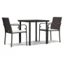 Juego comedor jardín 3 piezas y cojines ratán sintético y acero von , Gartensets - Ref: Foro24-3186953, Preis: 186,07 €, Raba...