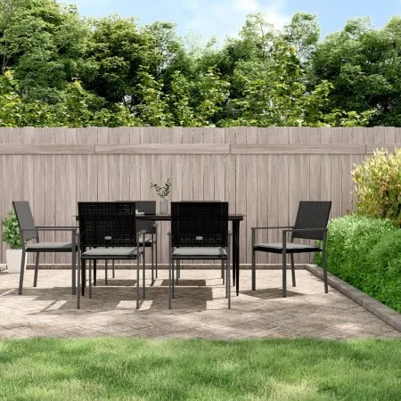 Juego comedor jardín 7 piezas y cojines ratán sintético y acero by , Garden sets - Ref: Foro24-3187010, Price: 383,01 €, Disc...