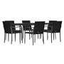 Juego comedor jardín 7 piezas y cojines ratán sintético y acero von , Gartensets - Ref: Foro24-3186951, Preis: 516,71 €, Raba...