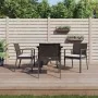 Juego comedor jardín 5 piezas y cojines ratán sintético y acero von , Gartensets - Ref: Foro24-3186970, Preis: 369,90 €, Raba...