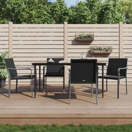 Juego comedor jardín 5 piezas y cojines ratán sintético y acero by , Garden sets - Ref: Foro24-3186947, Price: 346,73 €, Disc...
