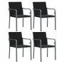 Juego comedor jardín 5 piezas y cojines ratán sintético y acero by , Garden sets - Ref: Foro24-3186947, Price: 346,73 €, Disc...