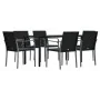 Juego comedor jardín 7 piezas y cojines ratán sintético y acero von , Gartensets - Ref: Foro24-3186964, Preis: 446,45 €, Raba...