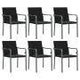 Juego comedor jardín 7 piezas y cojines ratán sintético y acero von , Gartensets - Ref: Foro24-3186964, Preis: 446,45 €, Raba...